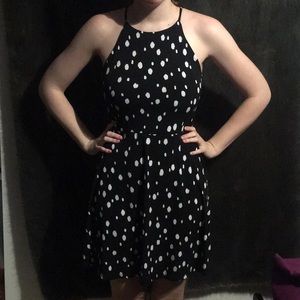 Black and white polka dot dress lightly worn